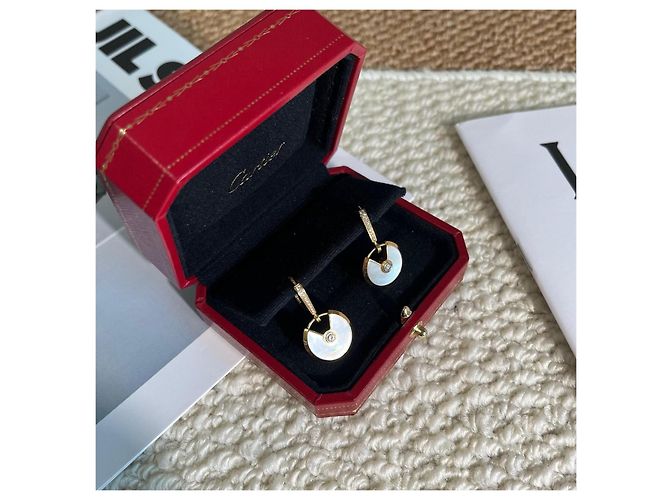 Orecchini Cartier Amulette Madreperla Oro Rosa e Diamanti D'oro - vista 5