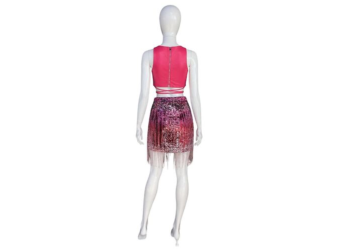 Autre Marque 8 By Yoox rosa Lammleder Crop Top Pink - Ansicht 5