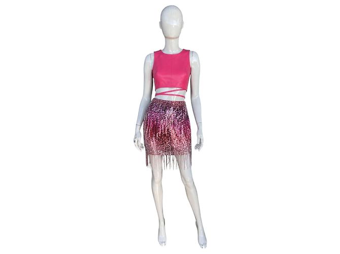 Autre Marque 8 By Yoox rosa Lammleder Crop Top Pink - Ansicht 6