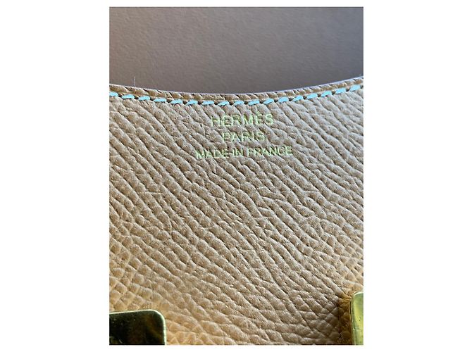 Hermès Constance Slim Wallet in Gold Epsom Brown - view 10