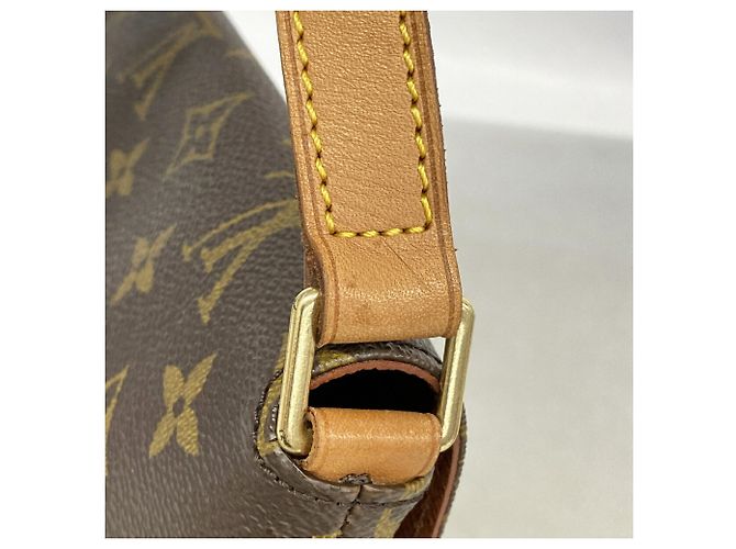 Borsa a tracolla Louis Vuitton Monogram Musette Tango Marrone - vista 7