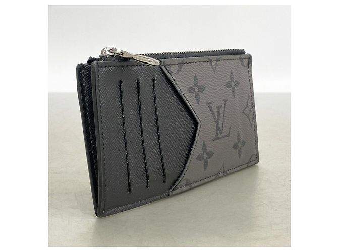 Louis Vuitton Monogram Eclipse Münz-Kartenetui Braun Schwarz - Ansicht 2