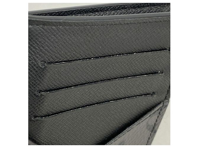 Louis Vuitton Monogram Eclipse Münz-Kartenetui Braun Schwarz - Ansicht 6