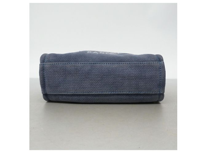 Chanel Deauville Canvas Chain Tote Bag in Navy Marineblau - Ansicht 3