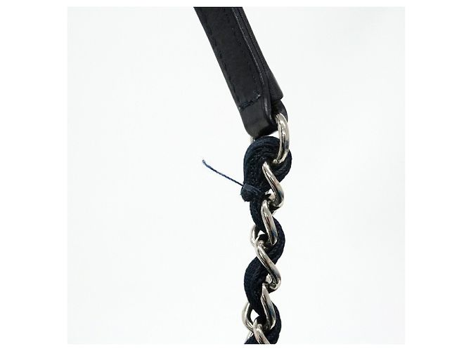 Chanel Deauville Canvas Chain Tote Bag in Navy Marineblau - Ansicht 9