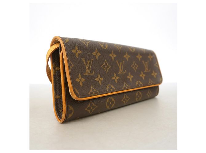 Louis Vuitton Monogram Pochette Twin GM Schultertasche Braun - Ansicht 2