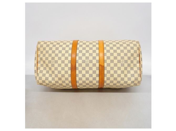 Louis Vuitton Damier Azur Keepall 50 Boston Bag Bianco - vista 3