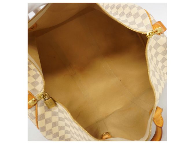 Louis Vuitton Damier Azur Keepall 50 Boston Bag Bianco - vista 4