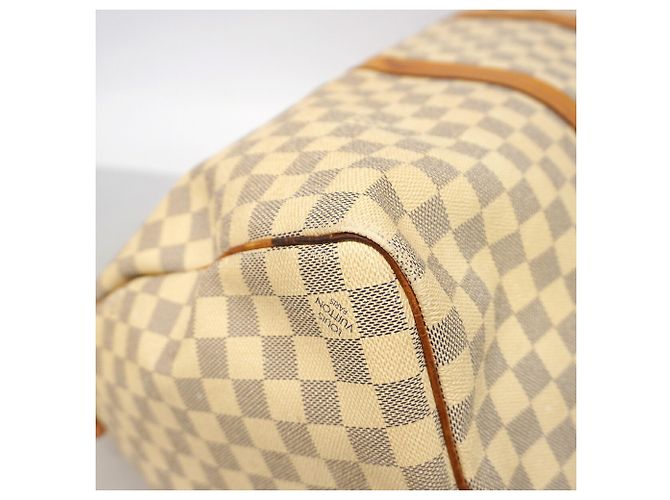 Louis Vuitton Damier Azur Keepall 50 Boston Bag Bianco - vista 6