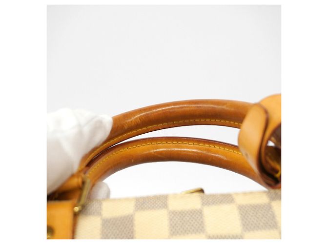 Louis Vuitton Damier Azur Keepall 50 Boston Bag Bianco - vista 8