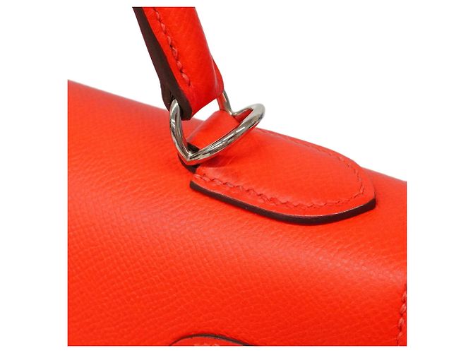 Hermès Borsa Hermes Kelly 32 in Rose Jaipur Rosa - vista 14