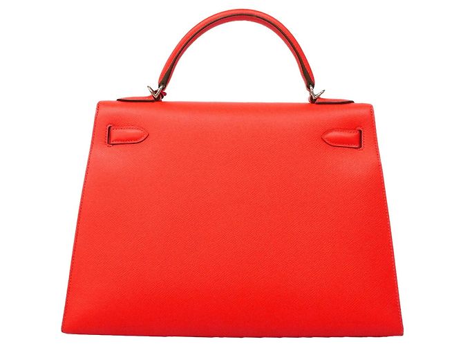 Hermès Borsa Hermes Kelly 32 in Rose Jaipur Rosa - vista 15
