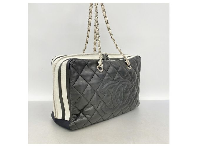 Chanel Matelassé Lammleder Chain Tote Bag Schwarz - Ansicht 2