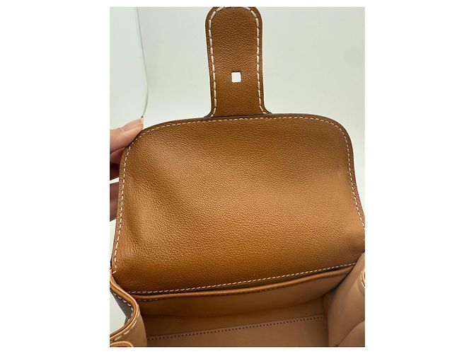 Delvaux Brilliant Mini Crossbody Bag in Caramel Leather Brown - view 6