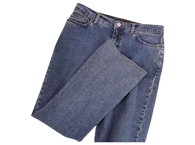 Loro Piana Vaqueros Denim Azul Acampanados - vista 4