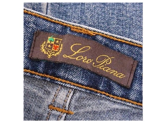 Loro Piana Vaqueros Denim Azul Acampanados - vista 7