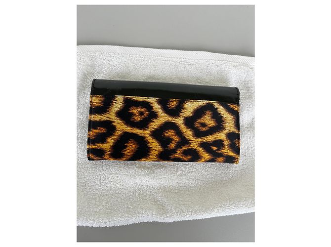 Cartera Just Cavalli cuero charol negro y estampado leopardo Estampado de leopardo - vista 2