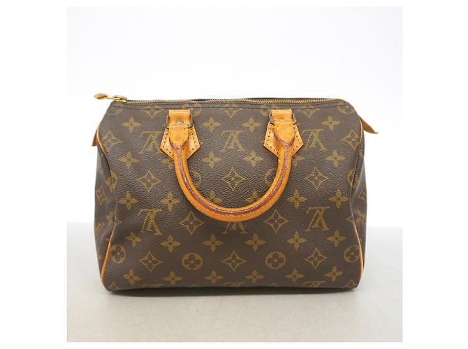 Sac à main Louis Vuitton Monogram Speedy 25 Marron - vue 13