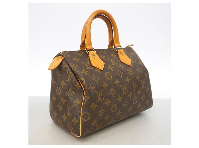 Sac à main Louis Vuitton Monogram Speedy 25 Marron - vue 2