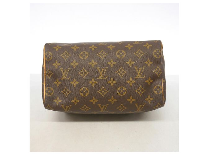 Sac à main Louis Vuitton Monogram Speedy 25 Marron - vue 3