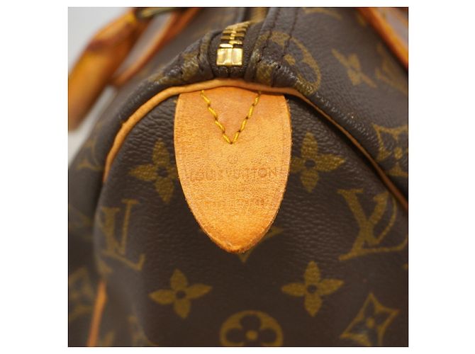 Sac à main Louis Vuitton Monogram Speedy 25 Marron - vue 5