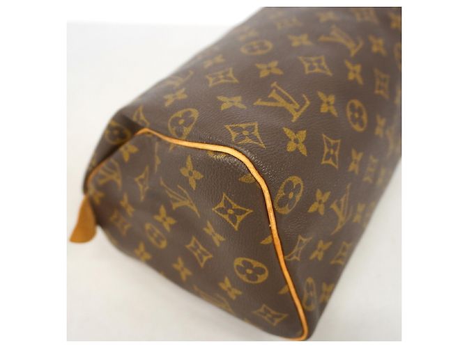 Sac à main Louis Vuitton Monogram Speedy 25 Marron - vue 8