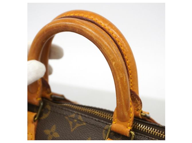 Sac à main Louis Vuitton Monogram Speedy 25 Marron - vue 9