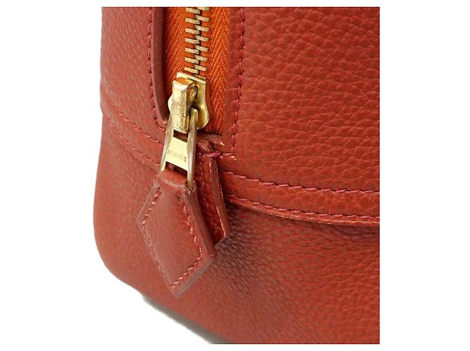 Hermès Bolso Tote Hermes Plume 32 Togo Brick Castaño - vista 10