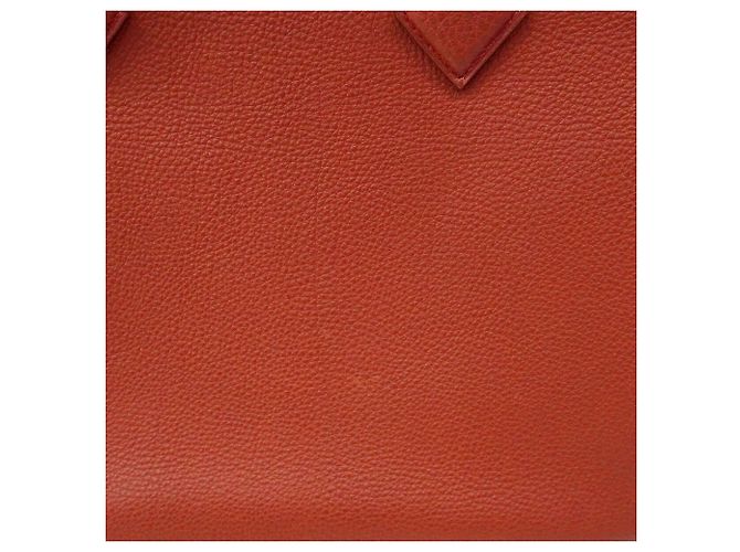 Hermès Bolso Tote Hermes Plume 32 Togo Brick Castaño - vista 11
