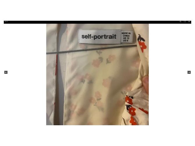 Self portrait Self-Portrait Vestido Maxi con Estampado Floral Blanco Roja - vista 2