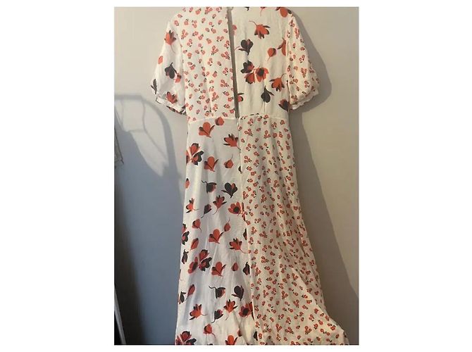 Self portrait Self-Portrait Vestido Maxi con Estampado Floral Blanco Roja - vista 3