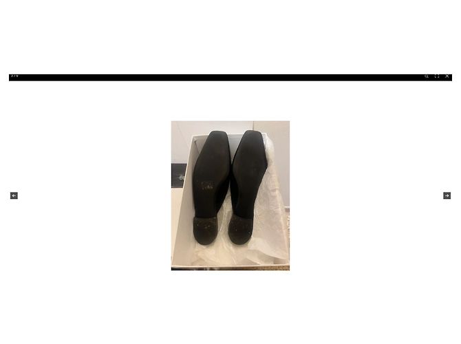 Mules Totême in camoscio nero punta quadrata - vista 2