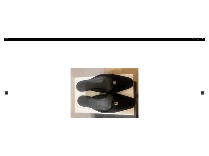 Mules Totême in camoscio nero punta quadrata - vista 4