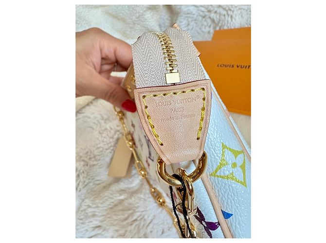 Louis Vuitton x Takashi Murakami Pochette Accessoires Multicolor Bianco Multicolore - vista 4