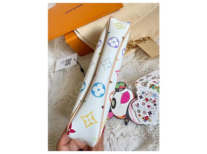 Louis Vuitton x Takashi Murakami Pochette Accessoires Multicolor Bianco Multicolore - vista 5