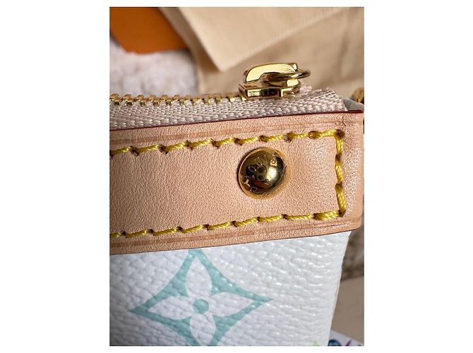 Louis Vuitton x Takashi Murakami Pochette Accessoires Multicolor Bianco Multicolore - vista 7