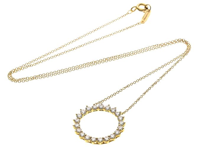 Autre Marque Collar Tiffany Open Circle con diamantes en oro rosa 18K Dorado - vista 12