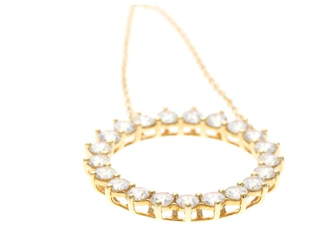 Autre Marque Collar Tiffany Open Circle con diamantes en oro rosa 18K Dorado - vista 4