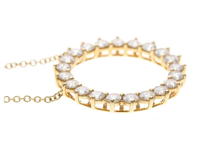Autre Marque Collar Tiffany Open Circle con diamantes en oro rosa 18K Dorado - vista 5