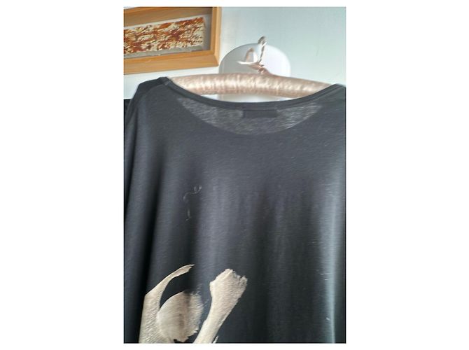 Yohji Yamamoto Camiseta 'Dragon' con estampado abstracto Negro - vista 11