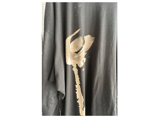 Yohji Yamamoto Camiseta 'Dragon' con estampado abstracto Negro - vista 7