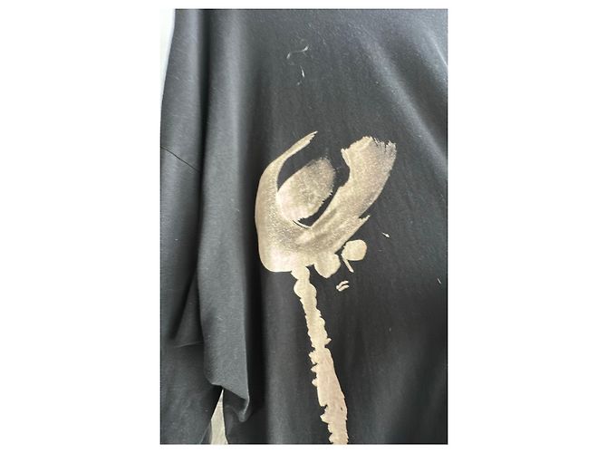 Yohji Yamamoto Camiseta 'Dragon' con estampado abstracto Negro - vista 8