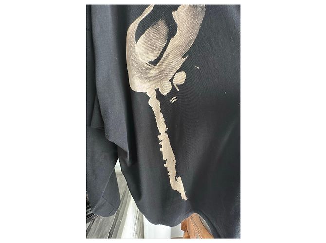 Yohji Yamamoto Camiseta 'Dragon' con estampado abstracto Negro - vista 9