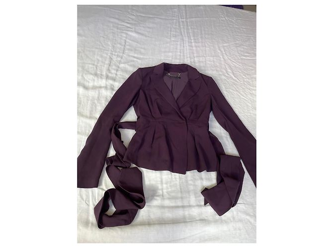 Blazer Ajustado Violeta Patrizia Pepe con Cinturón Púrpura - vista 18
