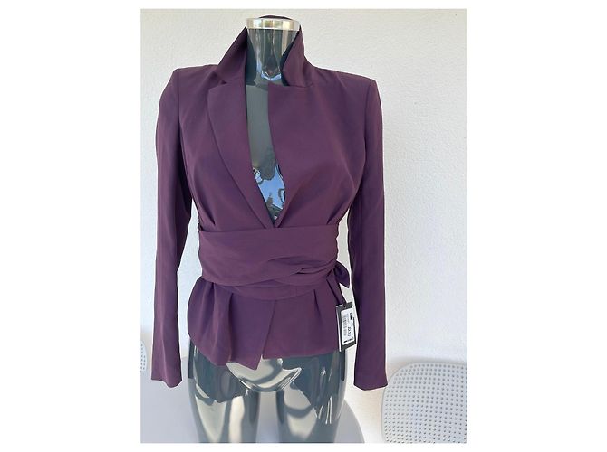 Blazer Ajustado Violeta Patrizia Pepe con Cinturón Púrpura - vista 3