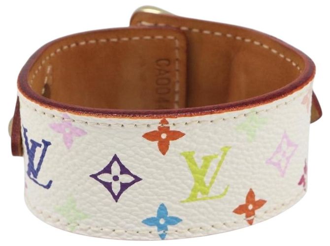 LOUIS VUITTON Bracelet Tedaforce Monogram Multicolor White M92482 LV Auth 203311 Blanc - vue 3