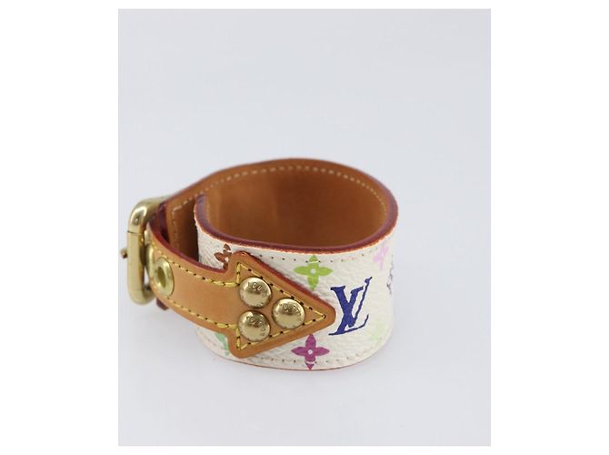 LOUIS VUITTON Bracelet Tedaforce Monogram Multicolor White M92482 LV Auth 203311 Blanc - vue 4