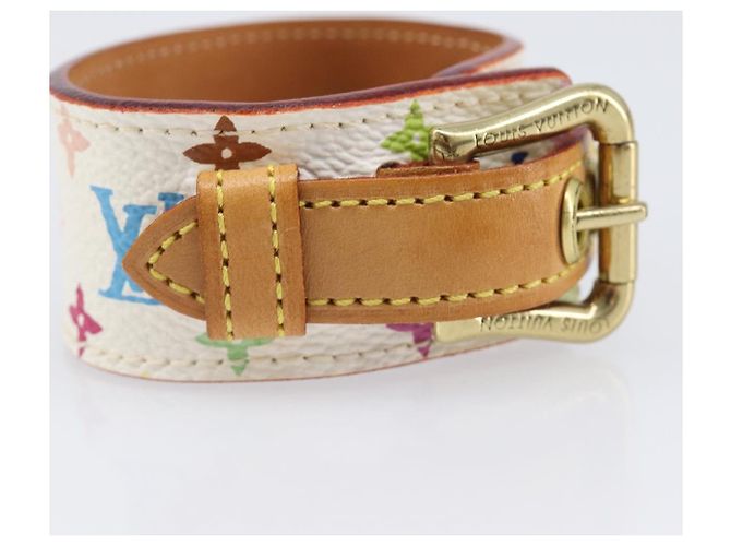 LOUIS VUITTON Bracelet Tedaforce Monogram Multicolor White M92482 LV Auth 203311 Blanc - vue 8