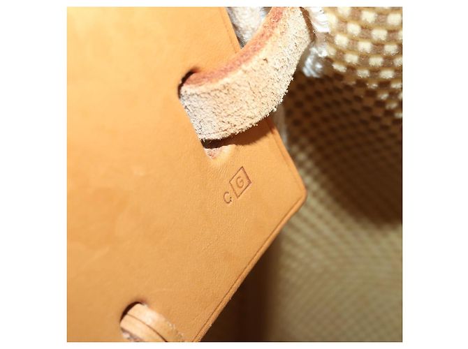 Hermès Bolso Tote HERMES Herbag Cabas GM Tower Ash Beige Silver Auth 199376A Plata - vista 11