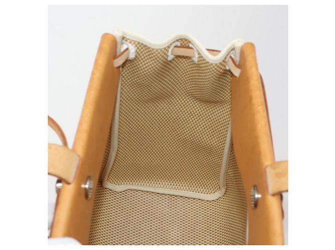 Hermès Bolso Tote HERMES Herbag Cabas GM Tower Ash Beige Silver Auth 199376A Plata - vista 19